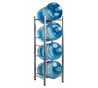 Mind Reader 4TJUG-SIL Water Jug Stand Rack, Steel, Silver