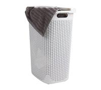 Mind Reader 60L Slim Laundry, White 60 Liter Hamper