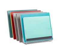 Mind Reader A5CFILE-CLR 5 Compartment Vertical Holder, Clear Acrylic, Folder, Desktop File Sorter Organizer