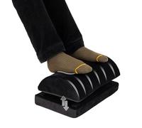 Mind Reader Air-Cloud Memory Foam Under Desk Footrest, Ergonomic Support for Back, Hip, Legs, Knees & Feet, Adjustable Height, Memory Foam, Black
