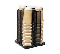Mind Reader CDISPMESH-BLK Carousel Cup and Lid Organizer, Metal, Black