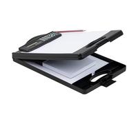 Mind Reader Clipboard Calculator, Plastic Letter, Bottom Opening Storage, Low Profile Clip, School, Office, Black, 9.5" L x 15" W x 2.5" H