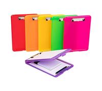 Mind Reader Teacher, Nursing Clipboard, Plastic, Translucent 6 Pack, 9.25" L x 13.25" W x 1" H, Set of 6