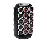 Mind Reader CRS02-BLK Single Serve Storage Carousel, 30 Coffee Pod Capacity, Countertop Organizer, 6.25" L x 6.75" W x 12.5" H, Plastic, Black