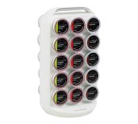 Mind Reader CRS02-WHT Coffee Pod Carousel Holder, Plastic, White