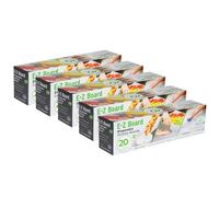 Mind Reader EZB5PK20-CLR E-Z Disposable Plastic Cutting Board Flexible, 20 sf, Camping, 13.75" L x 3.125" W x 3.75" H, 5 Pack, Clear