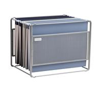 Mind Reader Hanging File Folder Organizer, Desktop Organizer, Storage, Office, Metal Mesh, 13" L x 9.75" W x 10.25" H, Silver