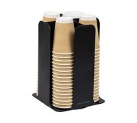 Mind Reader Lid Carousel, Countertop Org Coffee Bar, Beverage Cup Holder, Plastic, 7.75 x 12 x 7.75, Black
