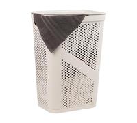 Mind Reader Lid, Ventilated, Plastic, 17.25" L x 13.75" W x 23.5" H, Ivory, 60 Liter