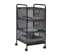 Mind Reader Metal Mesh, 12.75" L x 13.25" W x 25" H, Black