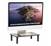 Mind Reader Monitor Stand, Iron, Black 4 Leg
