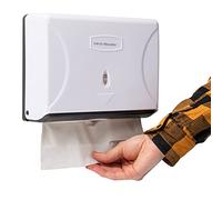 Mind Reader PTWIDE-WHT Multifold Paper Towel Dispenser Restroom, Wall Mount, 3.75" L x 10.25" W x 8" H, Plastic, White