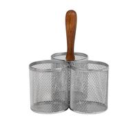 Mind Reader Utensil Holder, Silverware Organizer, Caddy, Cutlery Holder, Kitchen, Metal Mesh, 7.5" L x 7.5" W x 9.75" H, Silver