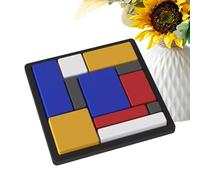 Mind Shape Bricks - Blocks Puzzle Brain Teasers Toy, Multi Level Tangram Set, Pattern Recognition Game, Spatial Reasoning Assembly Activity | Logic Training Cubes Problem Solving Kit for Kindergarten