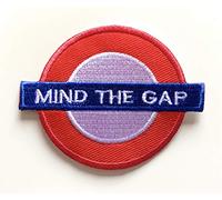 Mind The Gap London Tube Embroidered Patch Iron on Sew On Badge for Clothe