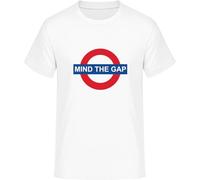 Mind The Gap T-Shirt, White, XXL