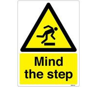 Mind the step - Warning Safety Sign - Self Adhesive Vinyl - 148 x 210mm A5