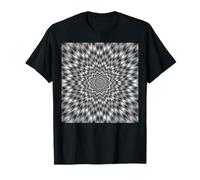 Mind Trick Optical Illusion Tshirt - Eye Magic Flower Shape T-Shirt