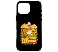 Mind Your Beeswax Beekeeper Sunflower Retro Art Case for iPhone 16 Pro Max