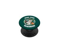 Mind Your Business Funny Cat Christmas Tree PopSockets Adhesive PopGrip