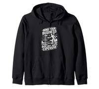 Mind Your Business My Disc Golf Habit Is Expensive Player Zip Hoodie