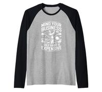 Mind Your Business My Golf Habit is Expensive Funny Raglan Baseball Tee