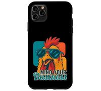 Mind Your Business Rooster Funny Retro Animal Case for iPhone 11 Pro Max