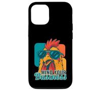 Mind Your Business Rooster Funny Retro Animal Case for iPhone 12/12 Pro