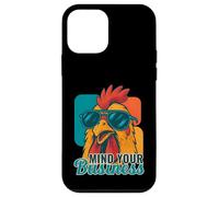 Mind Your Business Rooster Funny Retro Animal Case for iPhone 12 mini