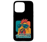 Mind Your Business Rooster Funny Retro Animal Case for iPhone 15 Pro Max