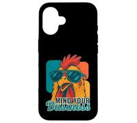 Mind Your Business Rooster Funny Retro Animal Case for iPhone 16