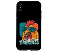 Mind Your Business Rooster Funny Retro Animal Case for iPhone XS Max