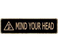Mind Your Head Sign Novelty Mind Your Head Decor Mind Your Head Street Sign Wall Art Decor For Home Farmhouse Bar Cafe Man Cave 16 X 4 Inch