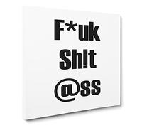 Mind Your Language Modern Typography Quote Canvas Print | Gallery Wrapped 30mm Frame Wall Art | 20x20 inches | Ready to Hang | Modern Typography Picture | Living Room Bedroom Lounge Office