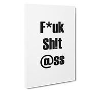 Mind Your Language Typography Canvas Print | Gallery Wrapped 30mm Frame Wall Art | 30x20 inches | Ready to Hang | Modern Typography Picture | Living Room Bedroom Lounge Office