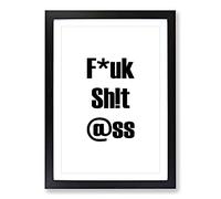 Mind Your Language Typography Framed Print | A2 Black Framed Wall Art | Ready to Hang | Modern Positive Affirmations Picture | Living Room Bedroom Lounge Office
