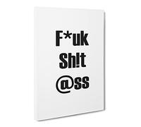 Mind Your Language Typography Quote Canvas Print | Gallery Wrapped 30mm Frame Wall Art | 24x16 inches | Ready to Hang | Modern Typography Picture | Living Room Bedroom Lounge Office