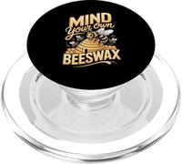 Mind Your Own Beeswax Funny Honey Bee Pun PopSockets PopGrip for MagSafe