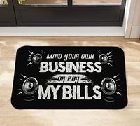 Mind Your Own Business Or Pay My Bills Doormat,Outdoor Door Mat,Personalized Doormat,Welcome Doormat,Housewarming Decor Gift 24x16 Inch