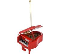 MindaMusic Red Grand Piano Tree Ornament Red