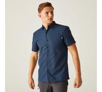 Regatta Men's Durable Mindano Viii Short Sleeve Shirt Moonlight Denim Navy