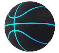 MINDCOLLISION Basketball, Non-Slip and Wear-Resistant Microfiber Suede, No Logo Ball, Size 5/6/7,Blue Edge,No. 6
