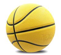 MINDCOLLISION Size 5/6/7 Solid Color Basketball, No Standard Non-Slip Wear-Resistant, Suitable for Indoor And Outdoor Children's Women's Youth Adult Basketball,Yellow,No. 7