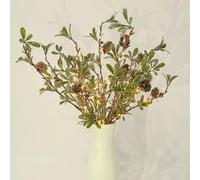 MINDELF 3 PCS Christmas Lighted Branches for Vases, 147 Lights with Snowflake Mistletoe-Leaf Berries Pine Cones, Battery Operated, Timer, Handmade Artificial Evergreen Sprig for Indoor Outdoor