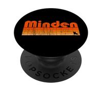 Minden, Louisiana Retro 80s Style PopSockets Adhesive PopGrip