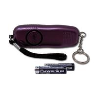 Minder 130db Police Approved Personal Staff Panic Rape Attack Safety Security Keyring Alarm with Flashlight (With Spare Batteries, Purple)