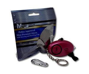 Minder 140db Police Approved Metallic Hot Pink Mini Minder Loud Personal Staff Panic Rape Attack Safety Security Alarm Keyring with Torch - Secured by Design Approved (Police Preferred Specification)