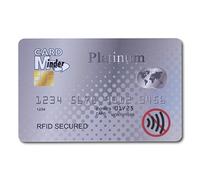 Minder Card RFID/NFC Blocking - Contactless Protection - 1 Card Protects Your Entire Wallet - Next Gen No Need For Sleeves (5 Cards, Platinum)