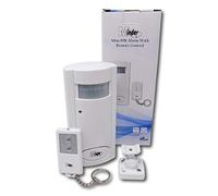 Minder MA30 MkII Mini PIR Motion Sensor Home Garage Shed Burglar Wireless Security Alarm with IR Remote Control (Without Batteries, White)