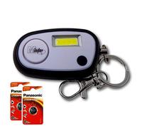Minder MKII Mini 130dB Personal Attack Rape Alarm with Super Bright Cob Light Torch - Supplied with Keyring and Clip (With Spare Batteries, White)